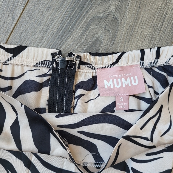 Show Me Your Mumu Wrap Me Up Skirt in Coconut Zebra Print Beige & Black {Small} - Picture 4 of 16